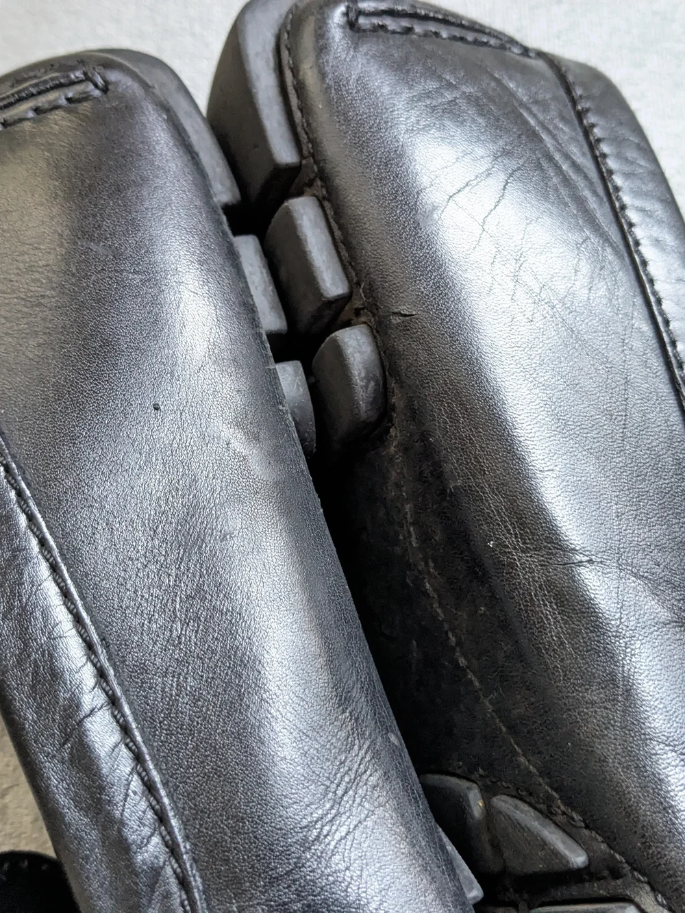 Louis Vuitton Driving Loafers Black Leather Men US 9.5